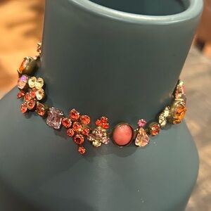 Sorrelli Vintage Crystal and Stone Pink Amber Orange Bracelet